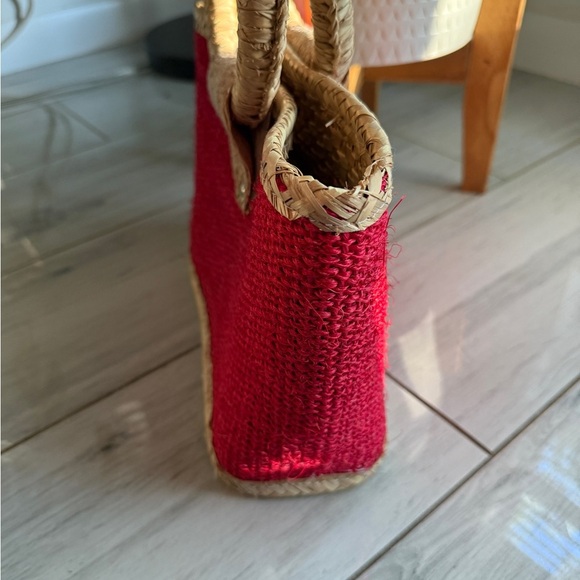 Hand woven bag - Mexican 4”x8”x10” Red Boho Casual - Picture 6 of 11